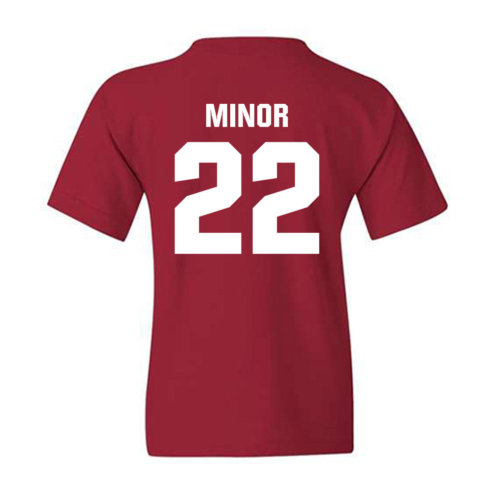 Oklahoma - NCAA Softball : Kai Minor - Cardinal NCAA® Shersey Youth T-Shirt-1