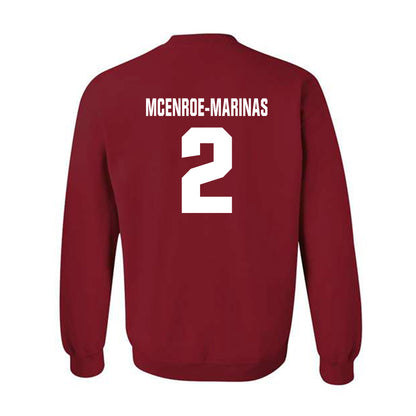 Oklahoma - NCAA Softball : Nelly McEnroe-Marinas - Cardinal NCAA® Shersey Crewneck Sweatshirt-1