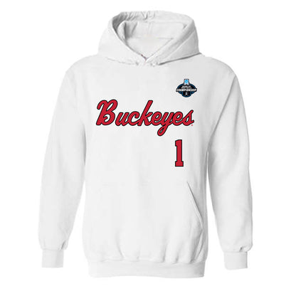Ohio State - NCAA Softball : lottie landmesser - NCAA® Replica Shersey Hooded Sweatshirt-0