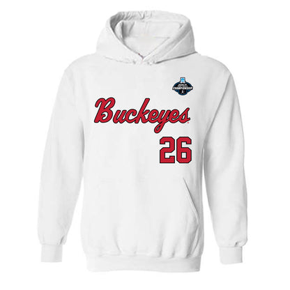 Ohio State - NCAA Softball : Liliana Gonzalez - NCAA® Replica Shersey Hooded Sweatshirt-0