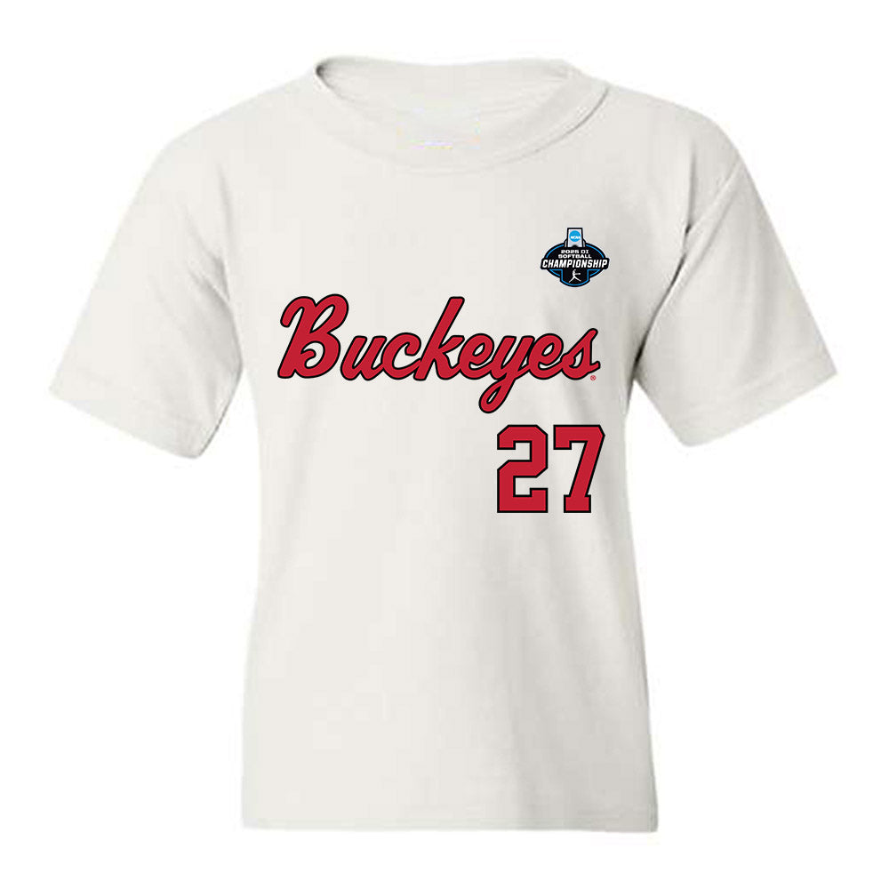 Ohio State - NCAA Softball : Abigail Wilhelm - NCAA® Replica Shersey Youth T-Shirt-0