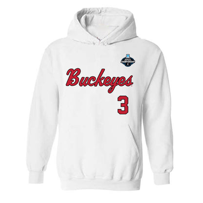 Ohio State - NCAA Softball : Sara Tarr - NCAA® Replica Shersey Hooded Sweatshirt-0