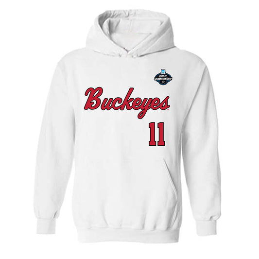 Ohio State - NCAA Softball : Taylor Cruse - NCAA® Replica Shersey Hooded Sweatshirt-0