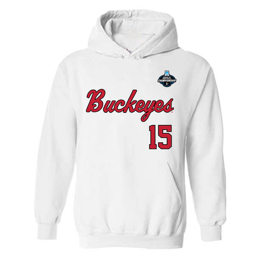 Ohio State - NCAA Softball : Emma Tolley - NCAA® Replica Shersey Hooded Sweatshirt-0