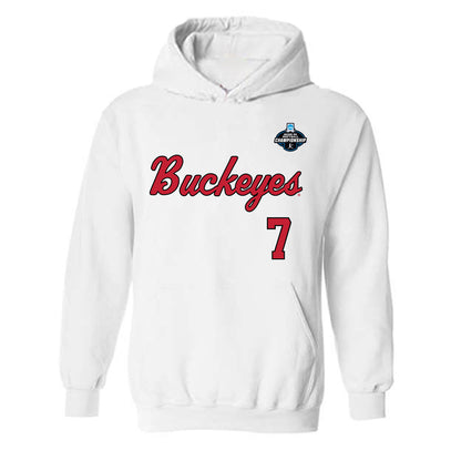 Ohio State - NCAA Softball : Reese Cullen - NCAA® Replica Shersey Hooded Sweatshirt-0