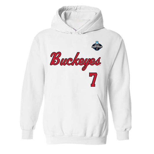 Ohio State - NCAA Softball : Reese Cullen - NCAA® Replica Shersey Hooded Sweatshirt-0