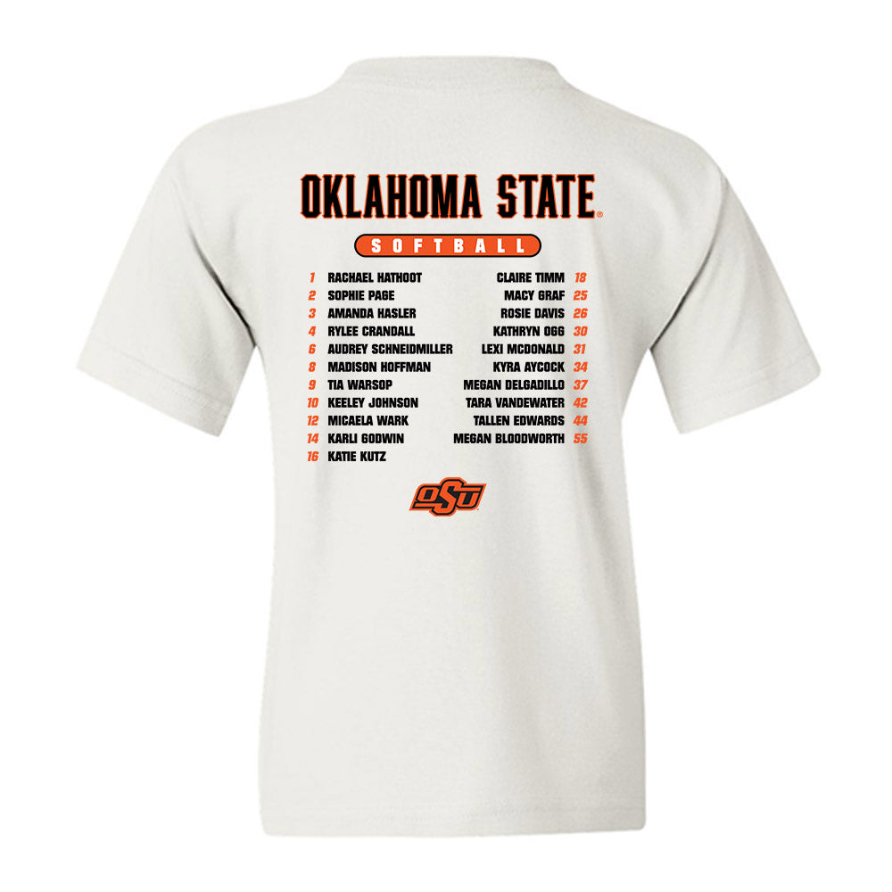 Oklahoma State - NCAA Softball : - Roster Youth T-Shirt-1