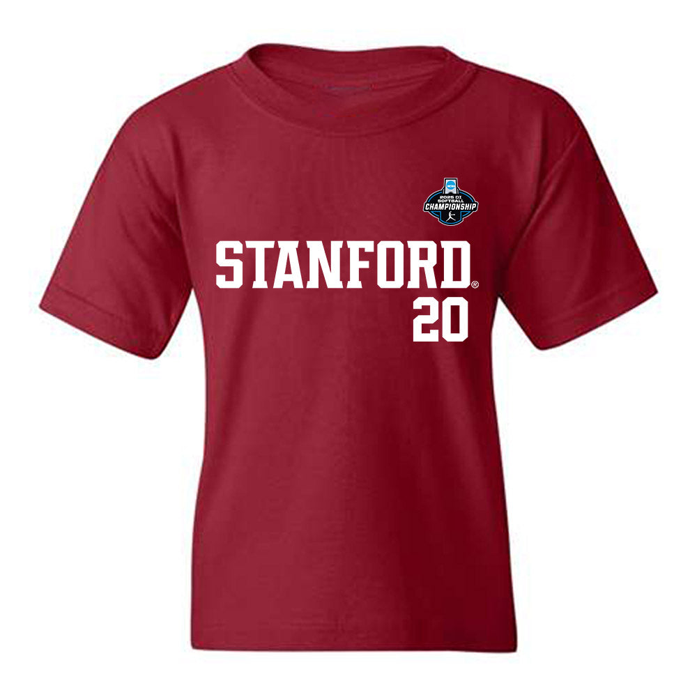 Stanford - NCAA Softball : Sophia Jin - NCAA® Replica Shersey Youth T-Shirt-0
