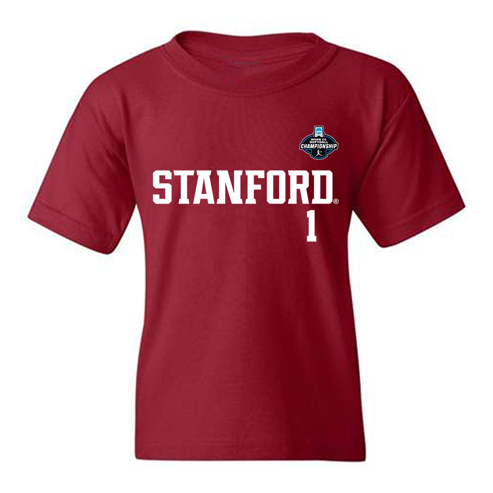 Stanford - NCAA Softball : River Mahler - NCAA® Replica Shersey Youth T-Shirt-0