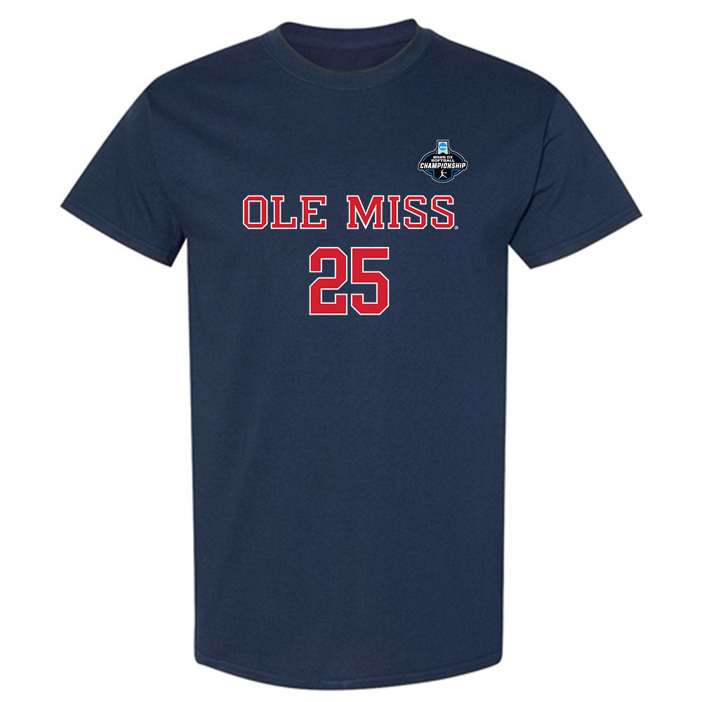 Ole Miss - NCAA Softball : Tenly Grisham - NCAA® Tournament Replica Shersey T-Shirt-0