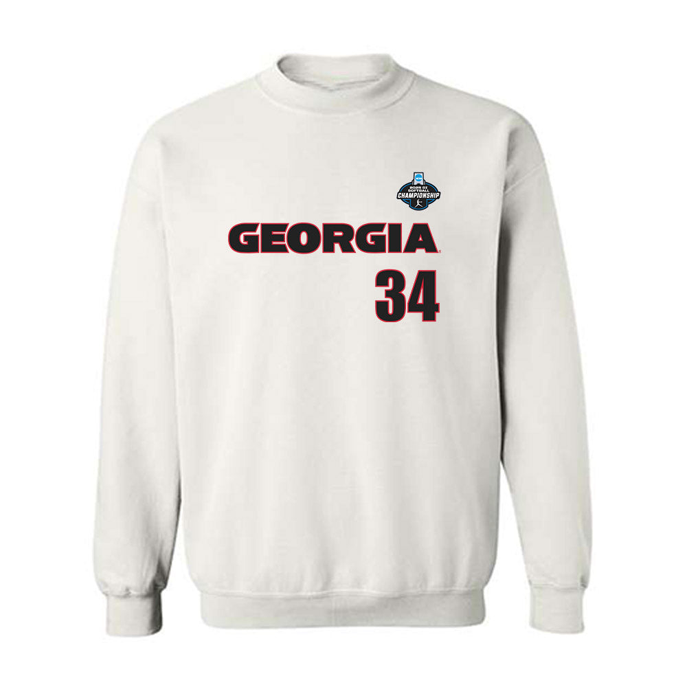 Georgia - NCAA Softball : Randi Roelling - NCAA® Tournament Replica Shersey Crewneck Sweatshirt-0