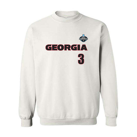 Georgia - NCAA Softball : Tyah Charlton - NCAA® Tournament Replica Shersey Crewneck Sweatshirt-0