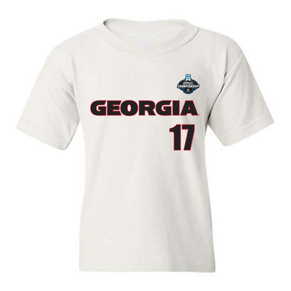 Georgia - NCAA Softball : Emma Castorri - NCAA® Tournament Replica Shersey Youth T-Shirt-0