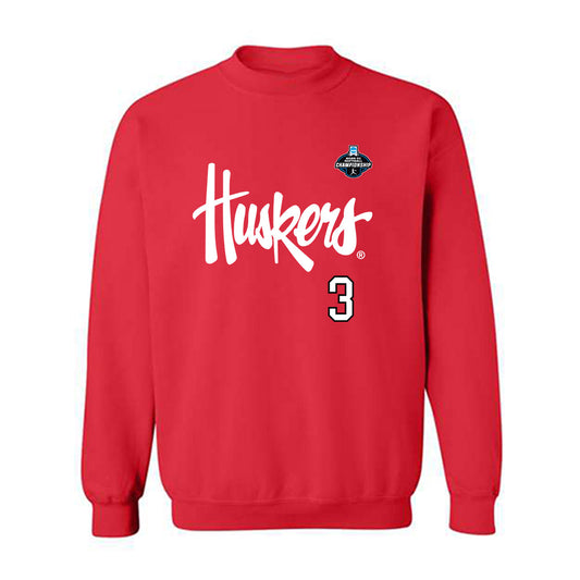 Nebraska - NCAA Softball : Bella Bacon - Replica Shersey Crewneck Sweatshirt-0