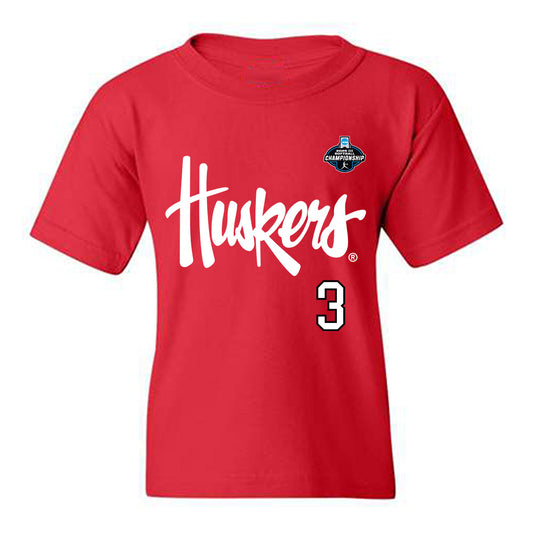 Nebraska - NCAA Softball : Bella Bacon - Replica Shersey Youth T-Shirt-0