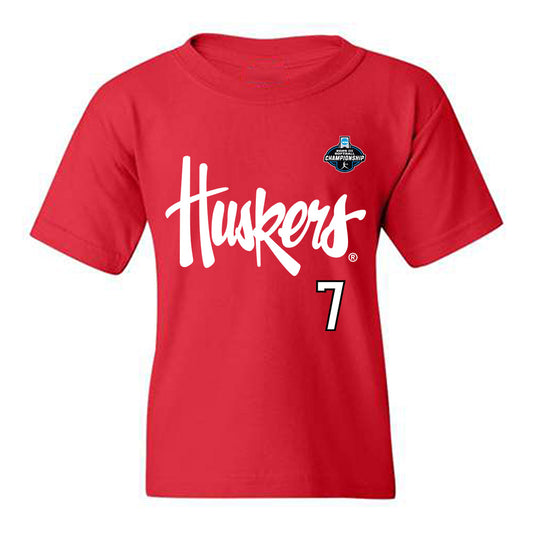 Nebraska - NCAA Softball : Ava Kuszak - Replica Shersey Youth T-Shirt-0