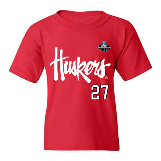 Nebraska - NCAA Softball : Natalia Hill - Replica Shersey Youth T-Shirt-0