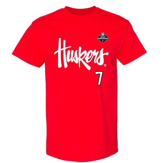 Nebraska - NCAA Softball : Ava Kuszak - Replica Shersey T-Shirt-0