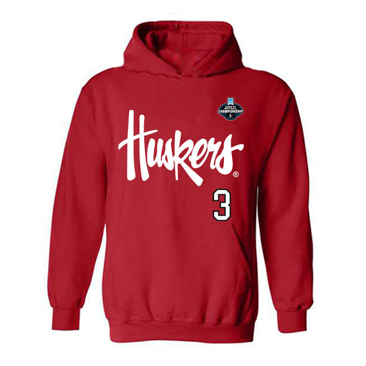 Nebraska - NCAA Softball : Bella Bacon - Replica Shersey Hooded Sweatshirt-0