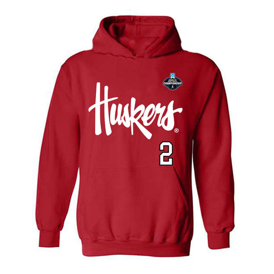 Nebraska - NCAA Softball : Lauren Camenzind - Replica Shersey Hooded Sweatshirt-0