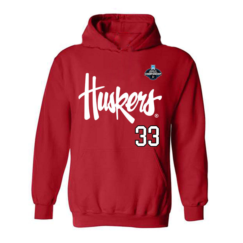 Nebraska - NCAA Softball : Emmerson Cope - Replica Shersey Hooded Sweatshirt-0