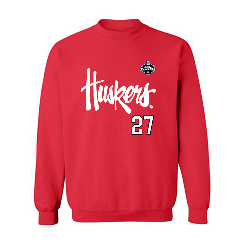 Nebraska - NCAA Softball : Natalia Hill - Replica Shersey Crewneck Sweatshirt-0