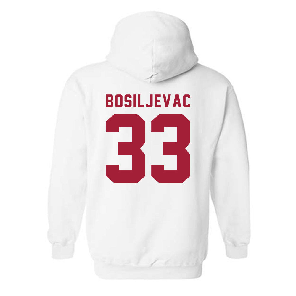 Indiana - NCAA Softball : Bria Bosiljevac - NCAA® Replica Shersey Hooded Sweatshirt-1