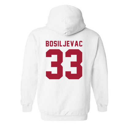 Indiana - NCAA Softball : Bria Bosiljevac - NCAA® Replica Shersey Hooded Sweatshirt-1