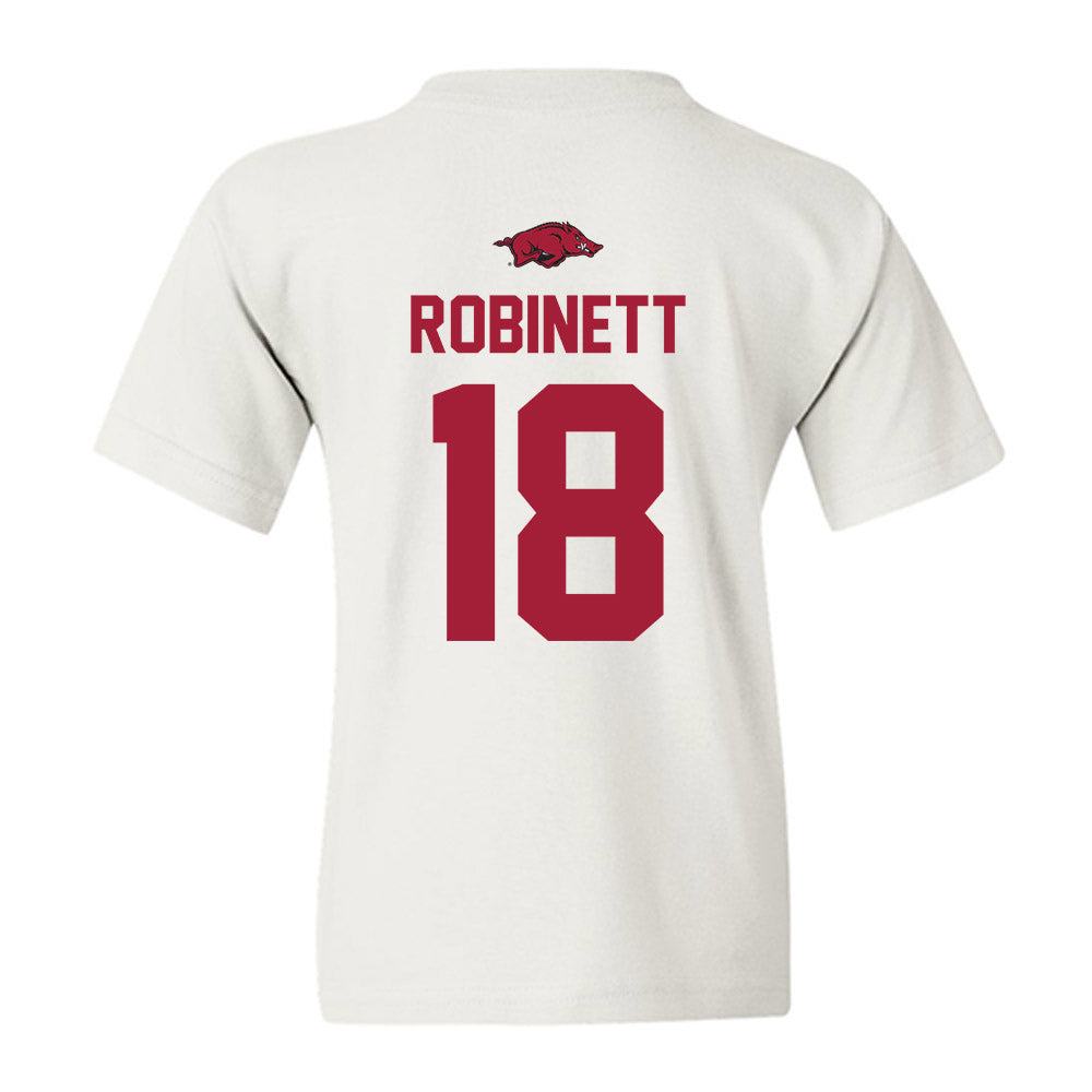 Arkansas - NCAA Baseball : Reese Robinett - Replica Shersey Youth T-Shirt-1