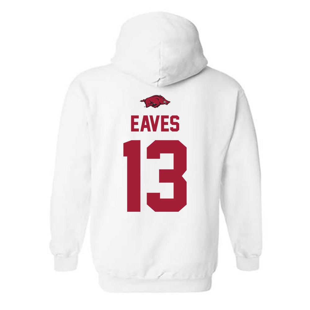 Arkansas - NCAA Baseball : Steele Eaves - Replica Shersey Hooded Sweatshirt-1