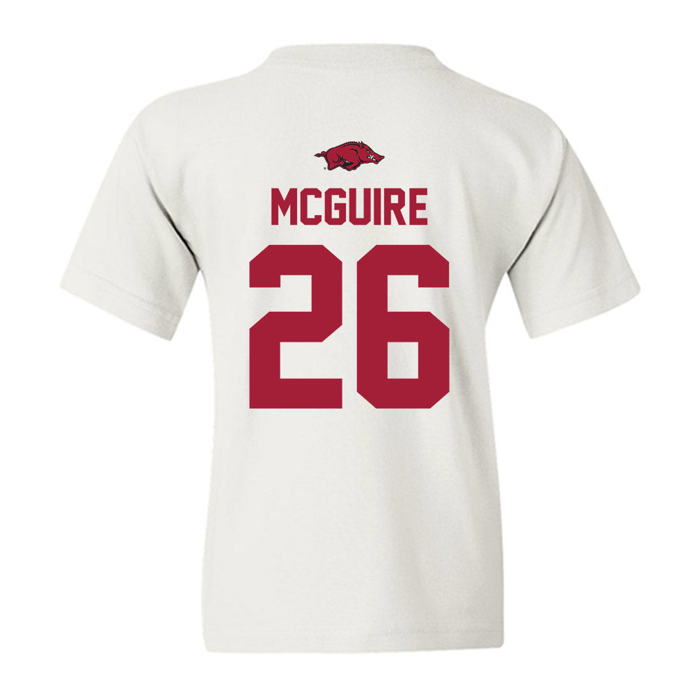 Arkansas - NCAA Baseball : Tate McGuire - Replica Shersey Youth T-Shirt-1