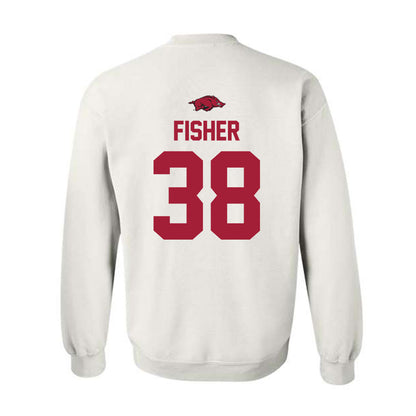 Arkansas - NCAA Baseball : Colin Fisher - Replica Shersey Crewneck Sweatshirt-1