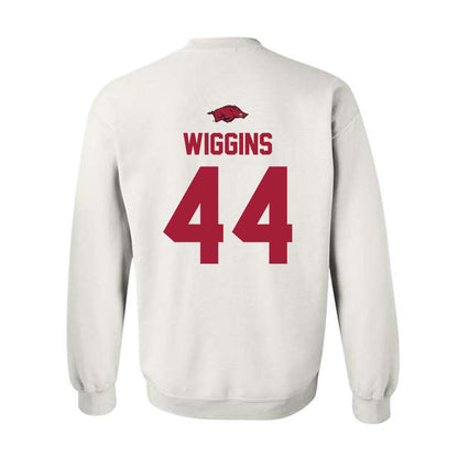 Arkansas - NCAA Baseball : Carson Wiggins - Replica Shersey Crewneck Sweatshirt-1