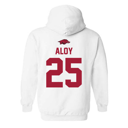 Arkansas - NCAA Baseball : Kuhio Aloy - Replica Shersey Hooded Sweatshirt-1