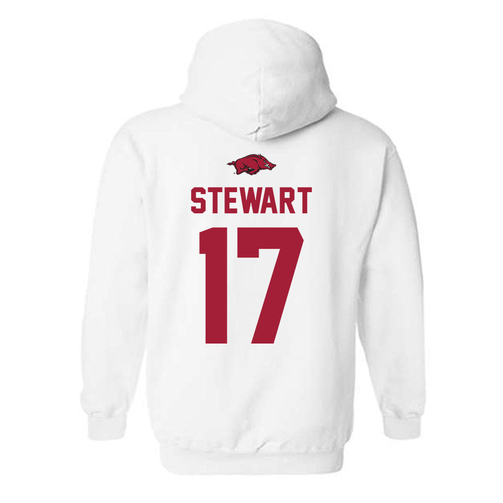 Arkansas - NCAA Baseball : Zack Stewart - NCAA® Replica Shersey Hooded Sweatshirt-1