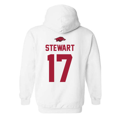 Arkansas - NCAA Baseball : Zack Stewart - NCAA® Replica Shersey Hooded Sweatshirt-1