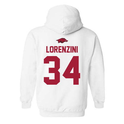 Arkansas - NCAA Baseball : Joey Lorenzini - NCAA® Replica Shersey Hooded Sweatshirt-1