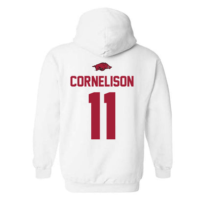 Arkansas - NCAA Baseball : Luke Cornelison - NCAA® Replica Shersey Hooded Sweatshirt-1