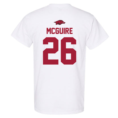 Arkansas - NCAA Baseball : Tate McGuire - Replica Shersey T-Shirt-1