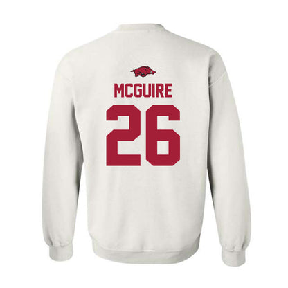 Arkansas - NCAA Baseball : Tate McGuire - Replica Shersey Crewneck Sweatshirt-1