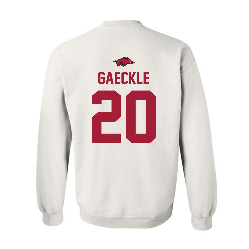 Arkansas - NCAA Baseball : Gabe Gaeckle - Replica Shersey Crewneck Sweatshirt-1