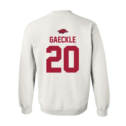 Arkansas - NCAA Baseball : Gabe Gaeckle - Replica Shersey Crewneck Sweatshirt-1