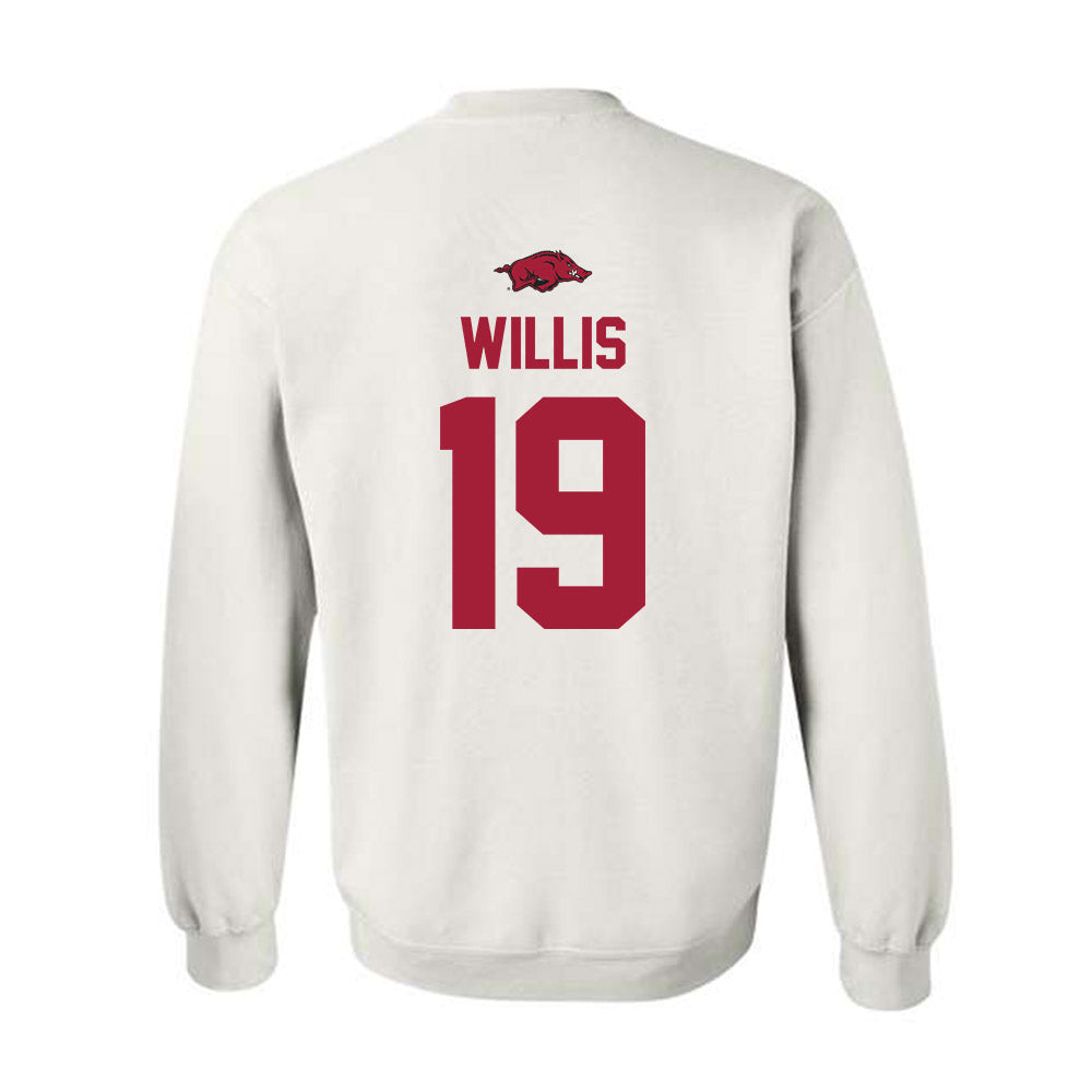 Arkansas - NCAA Baseball : Carson Willis - Replica Shersey Crewneck Sweatshirt-1