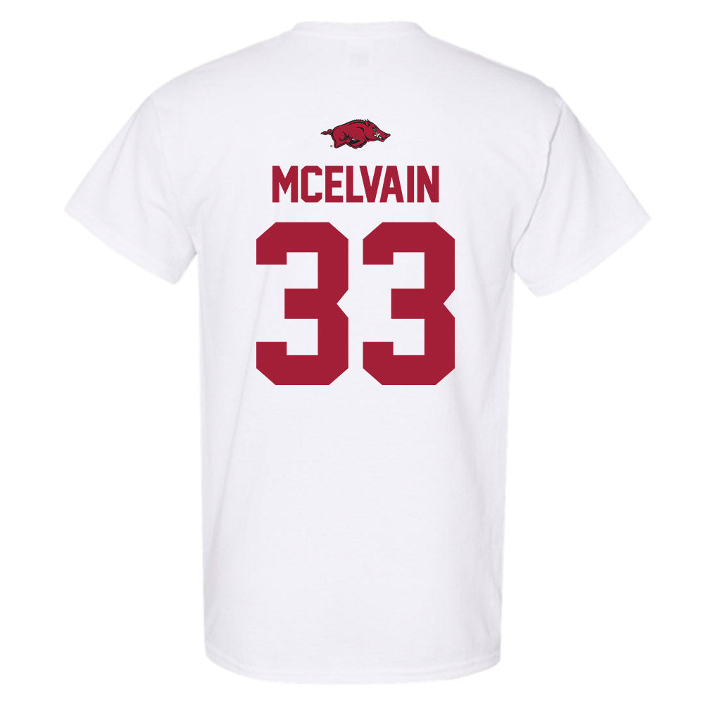 Arkansas - NCAA Baseball : Ethan McElvain - NCAA® Replica Shersey T-Shirt-1