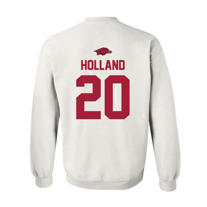 Arkansas - NCAA Baseball : Max Holland - NCAA® Replica Shersey Crewneck Sweatshirt-1