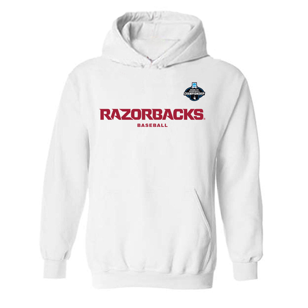 Arkansas - NCAA Baseball : Max Holland - NCAA® Replica Shersey Hooded Sweatshirt-0