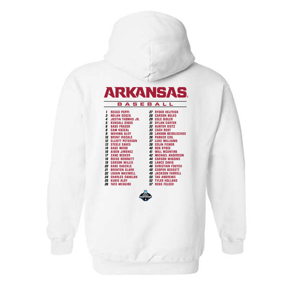 Arkansas - NCAA Baseball : - NCAA® Roster Hooded Sweatshirt-1