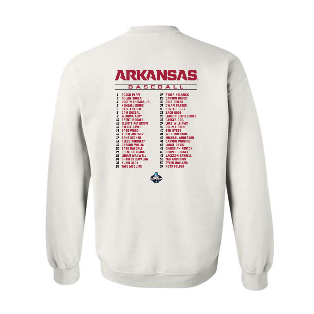 Arkansas - NCAA Baseball : - NCAA® Roster Crewneck Sweatshirt-1