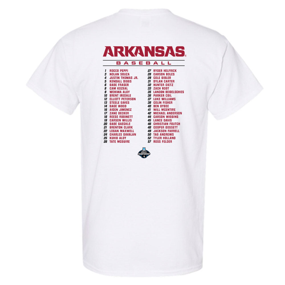 Arkansas - NCAA Baseball : - NCAA® Roster T-Shirt-1