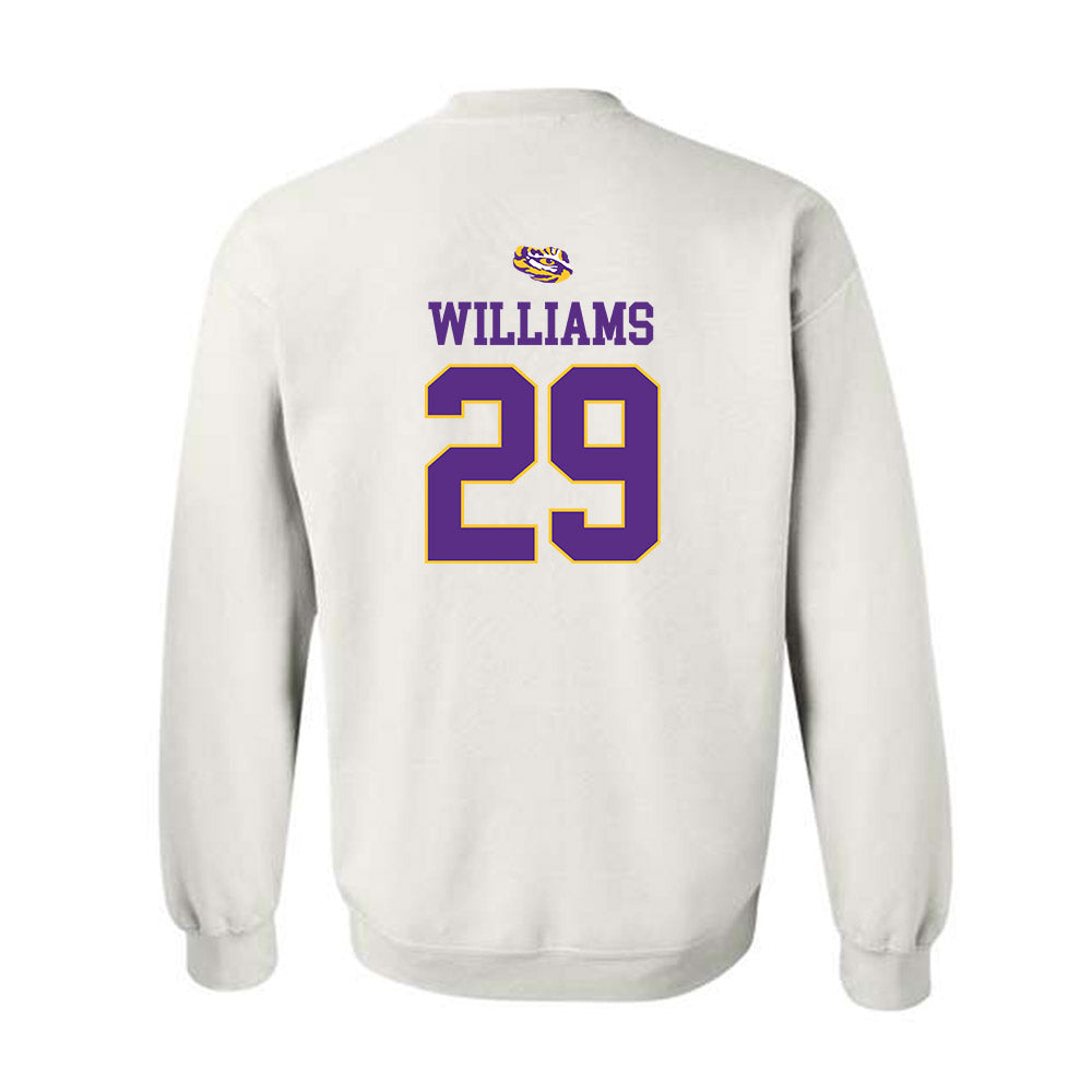 LSU - NCAA Baseball : Cooper Williams - NCAA® Replica Shersey Crewneck Sweatshirt-1
